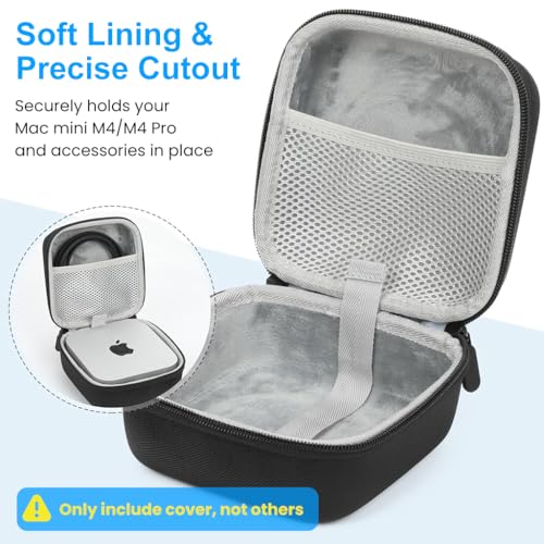 ZORBES® Compatible with Mac mini M4, Carring Case Bag Travel Storage Case for Mini M4 Desktop Computer, EVA Hard Shell Waterproof Carrying Case with Handle, 16x16x9.5cm, Black ZORBES® Compatible with Mac mini M4, Carring Case Bag Travel Storage Case for Mini M4 Desktop Computer, EVA Hard Shell Waterproof Carrying Case with Handle, 16x16x9.5cm, Black